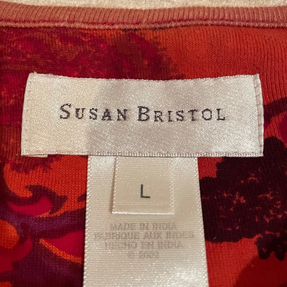 Vintage Susan Bristol Long Sleeve Tee in a Stunning Pattern Size Large - Picture 3 of 6